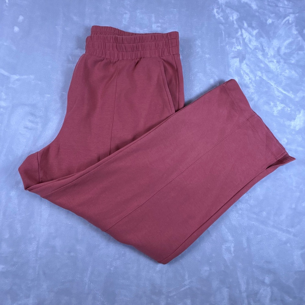 Old Navy Active Dynamic Fleece High-Rise Wide Leg Pants 2X Rosewood Pink Pintuck